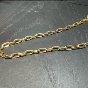 Gold Plated Paperclip Style Chain Necklace. Wore Once.